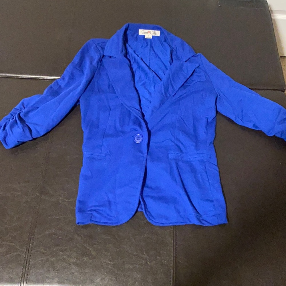 Blue cotton blazer